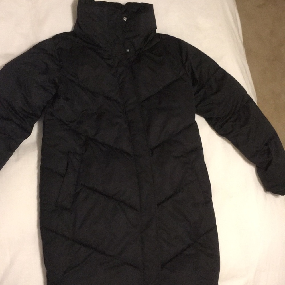 Jcrew Universal Standard chevron puffer coat